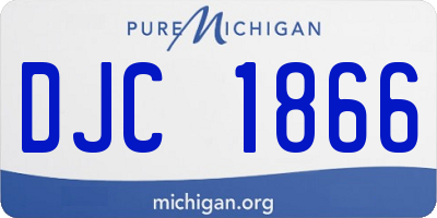 MI license plate DJC1866