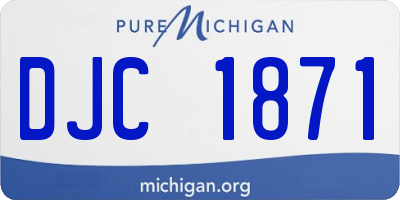 MI license plate DJC1871