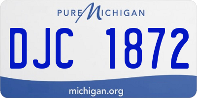 MI license plate DJC1872