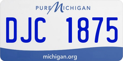 MI license plate DJC1875