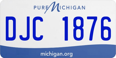 MI license plate DJC1876