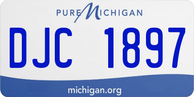 MI license plate DJC1897