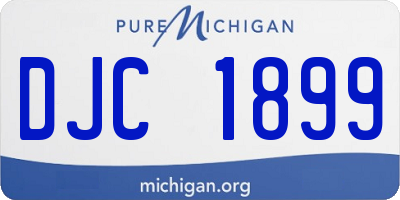MI license plate DJC1899
