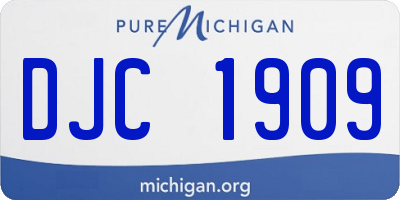 MI license plate DJC1909
