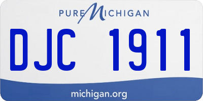 MI license plate DJC1911