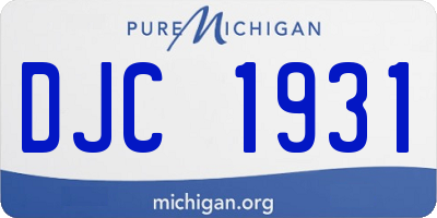 MI license plate DJC1931