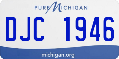 MI license plate DJC1946