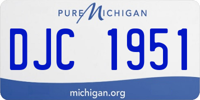 MI license plate DJC1951