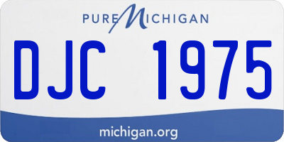 MI license plate DJC1975