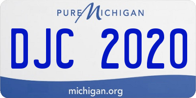 MI license plate DJC2020