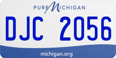 MI license plate DJC2056