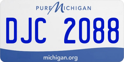 MI license plate DJC2088