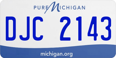 MI license plate DJC2143