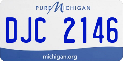 MI license plate DJC2146