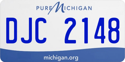 MI license plate DJC2148