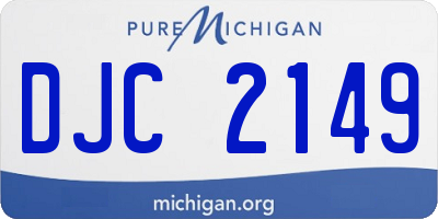 MI license plate DJC2149