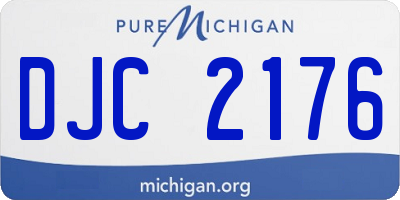 MI license plate DJC2176