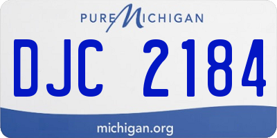 MI license plate DJC2184