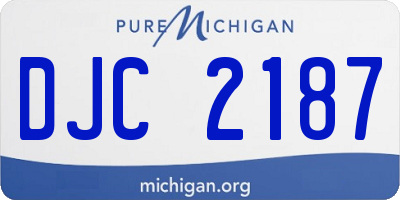 MI license plate DJC2187