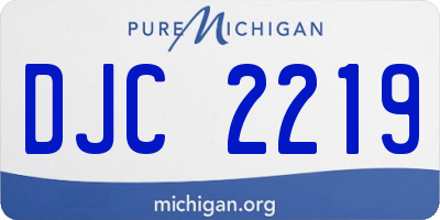 MI license plate DJC2219