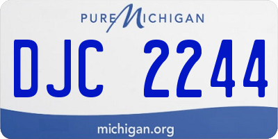 MI license plate DJC2244