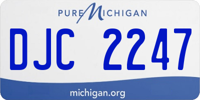 MI license plate DJC2247