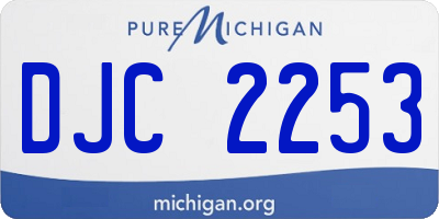 MI license plate DJC2253