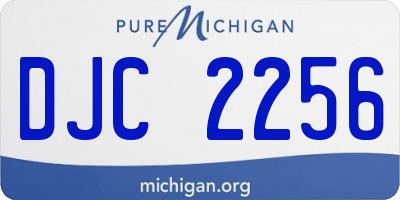 MI license plate DJC2256