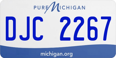 MI license plate DJC2267