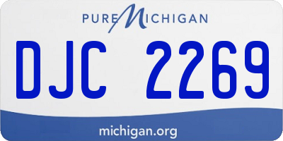 MI license plate DJC2269