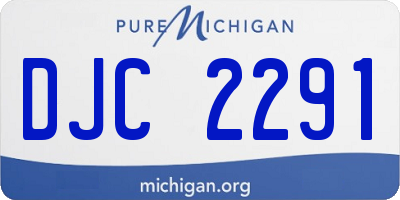 MI license plate DJC2291