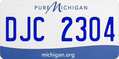 MI license plate DJC2304