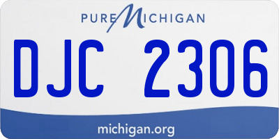 MI license plate DJC2306