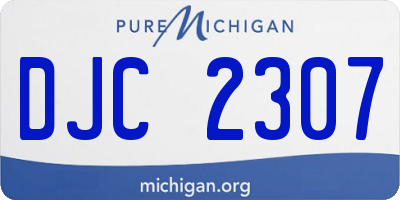 MI license plate DJC2307
