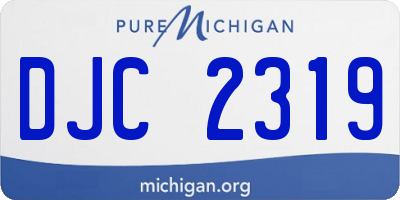 MI license plate DJC2319