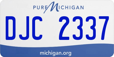 MI license plate DJC2337