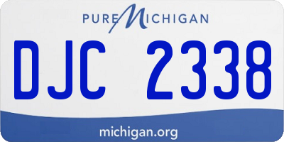 MI license plate DJC2338