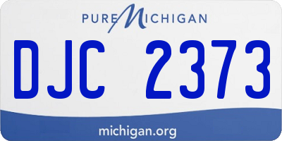 MI license plate DJC2373