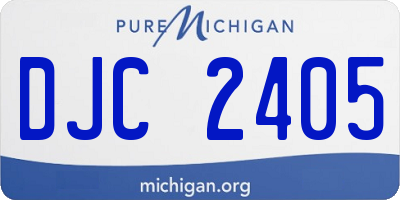 MI license plate DJC2405