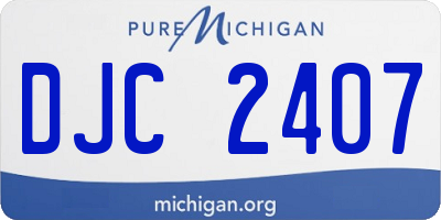 MI license plate DJC2407