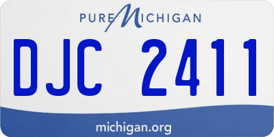 MI license plate DJC2411