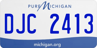MI license plate DJC2413