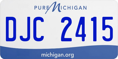 MI license plate DJC2415