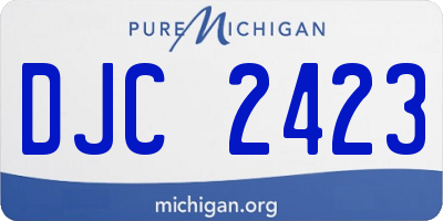 MI license plate DJC2423