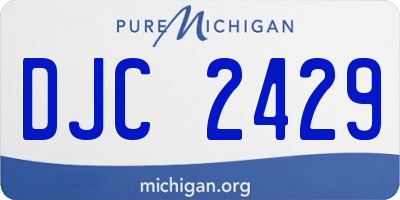 MI license plate DJC2429