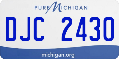 MI license plate DJC2430