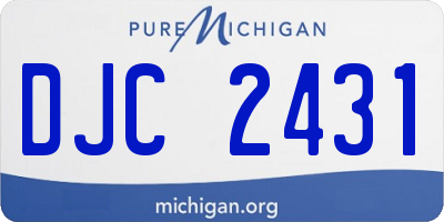MI license plate DJC2431