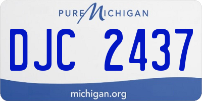 MI license plate DJC2437