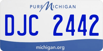 MI license plate DJC2442