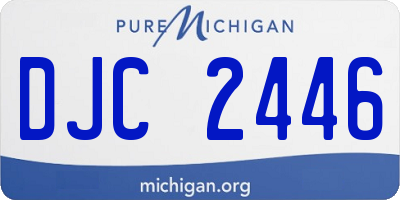 MI license plate DJC2446